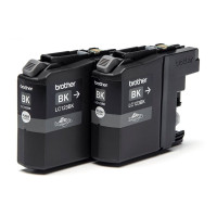 Produktbild för Brother LC123BK - 2-pack - Lång livslängd - svart - original - bläckpatron