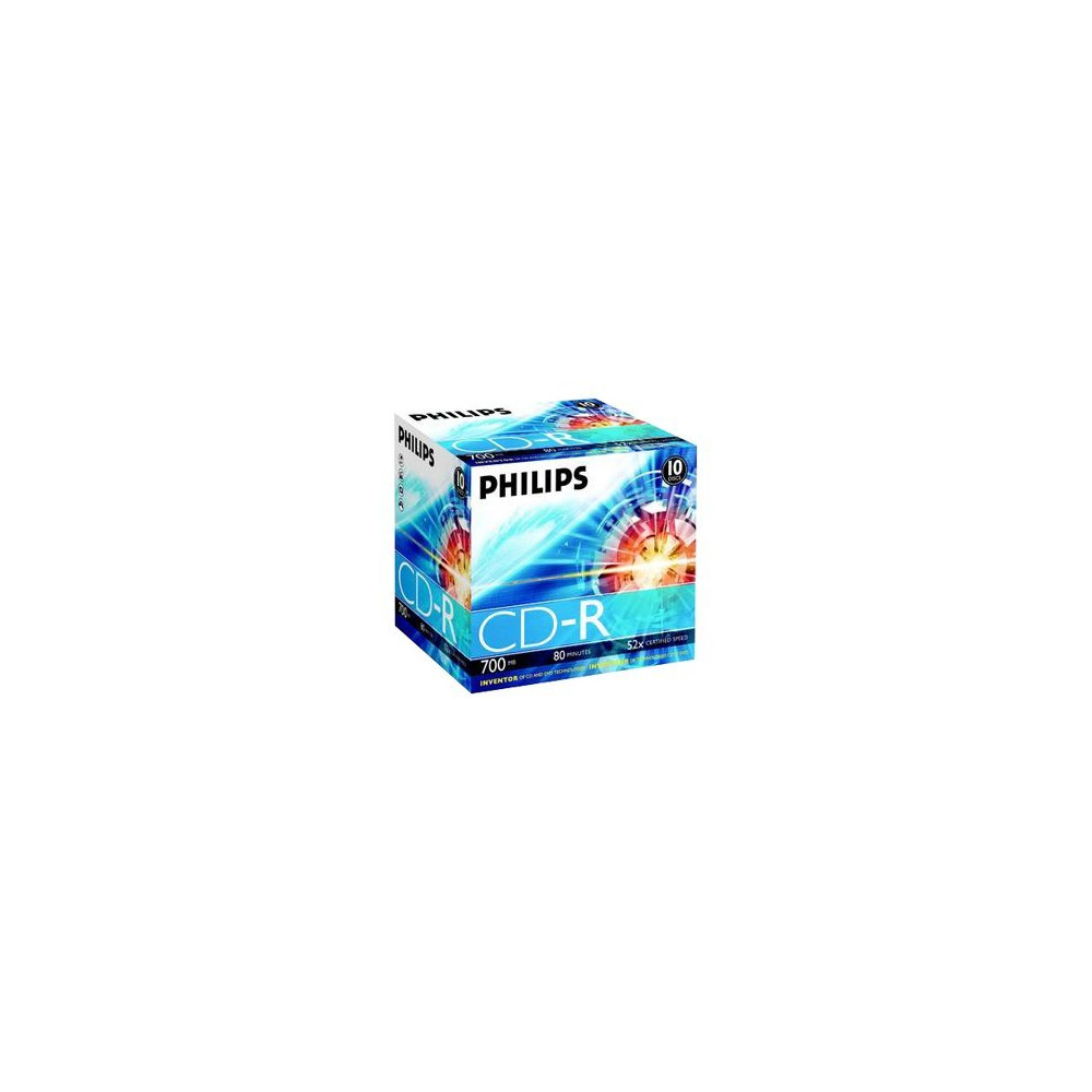 Produktbild för Philips - CD-R x 10 - 700 MB - lagringsmedier
