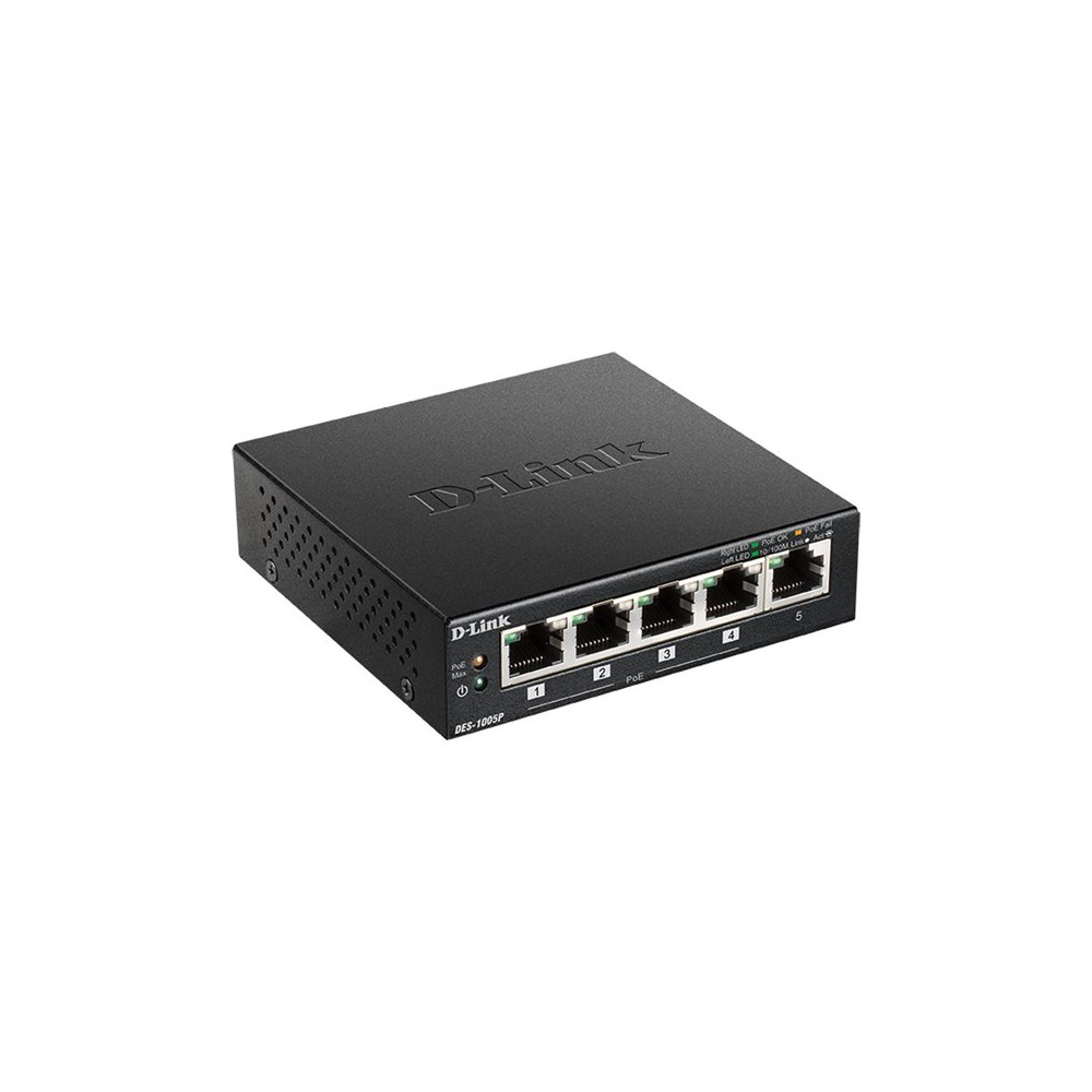Produktbild för D-Link DES 1005P - switch - 5 portar - ohanterad