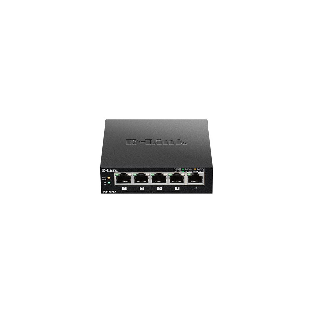 Produktbild för D-Link DES 1005P - switch - 5 portar - ohanterad