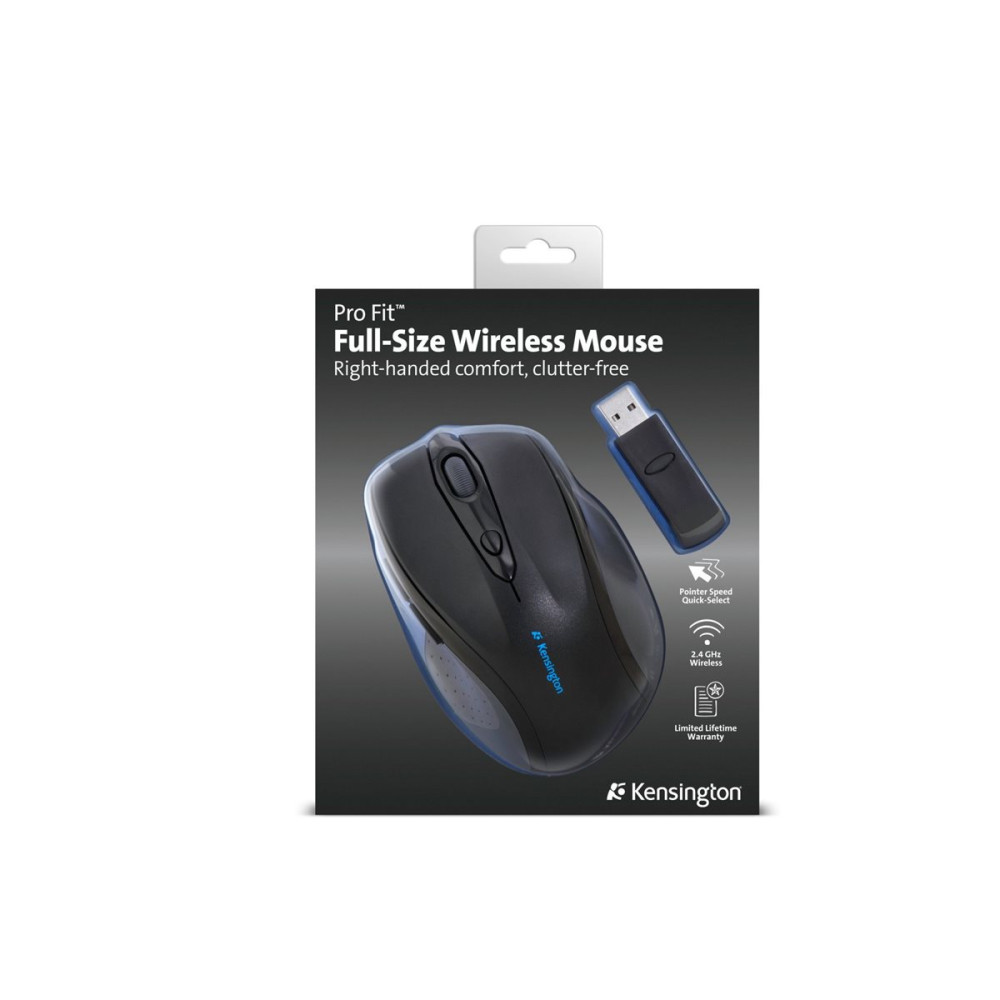 Produktbild för Kensington Pro Fit Full-Size - mus - 2.4 GHz - svart