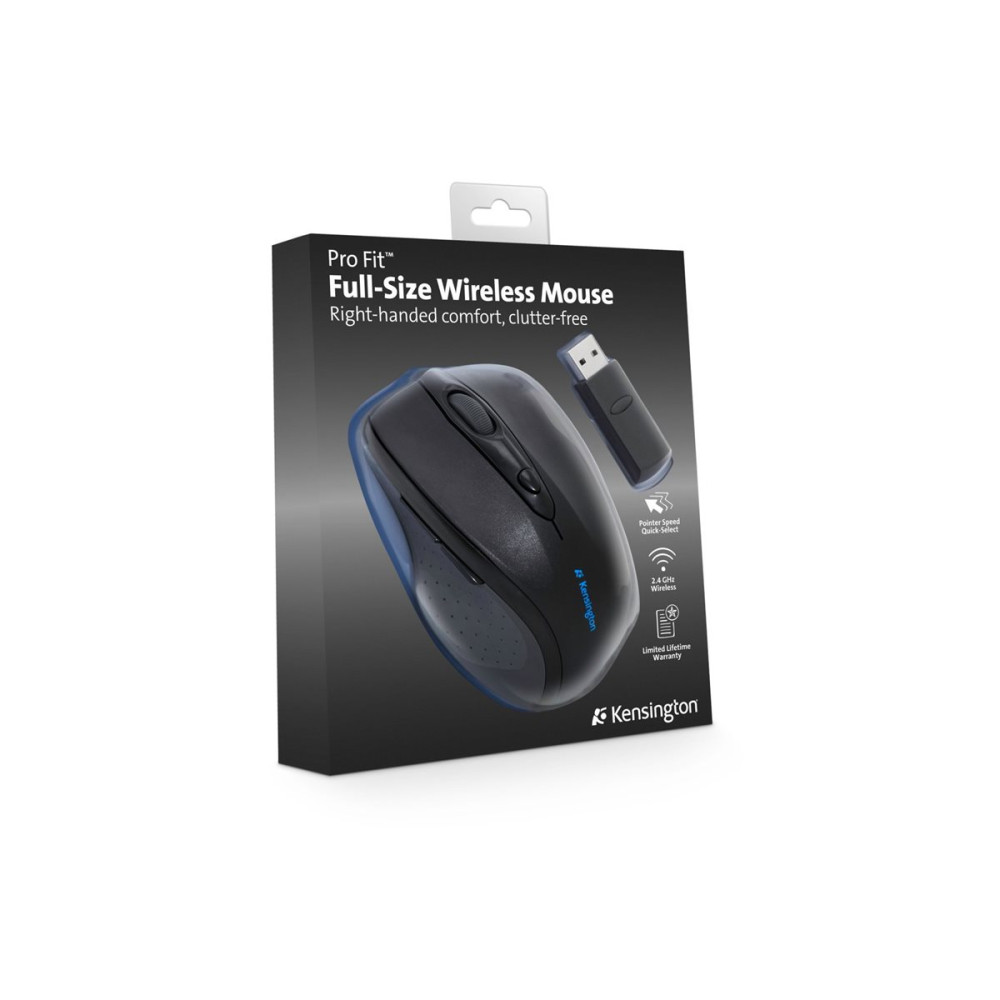 Produktbild för Kensington Pro Fit Full-Size - mus - 2.4 GHz - svart