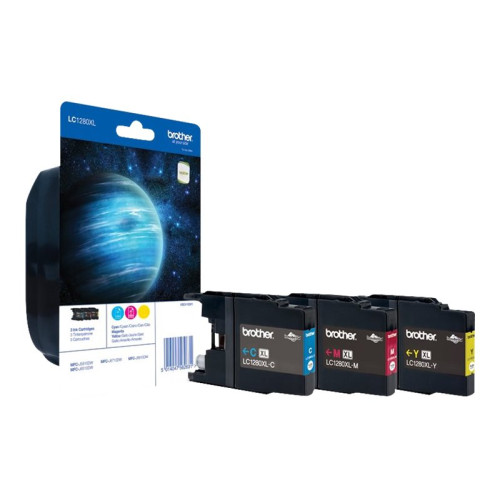 Brother Brother LC1280XL Rainbow-Pack - 3-pack - hög kapacitet - gul, cyan, magenta - original - bläckpatron