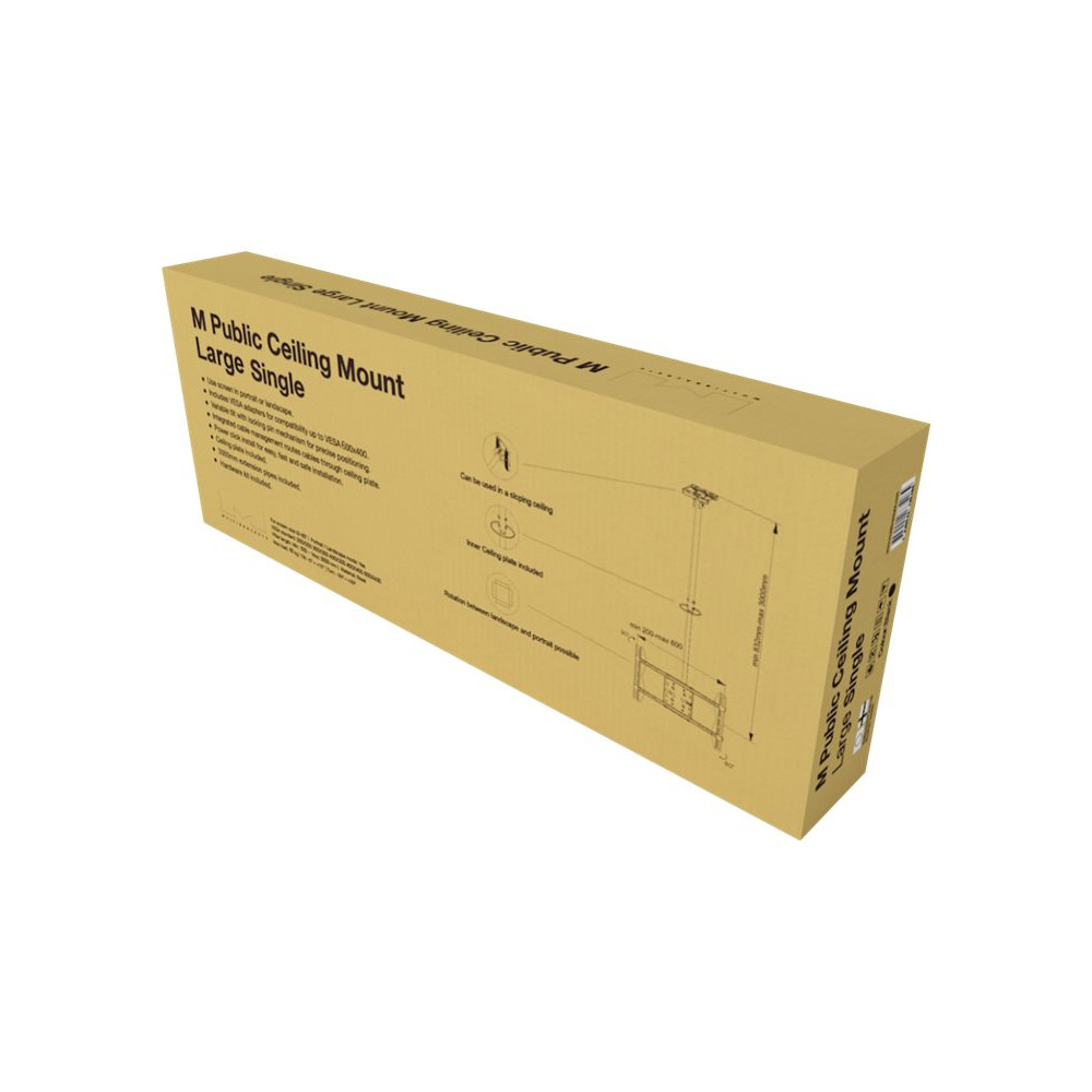 Produktbild för Multibrackets M Public Ceilingmount Large Single monteringssats - för LCD-display - svart