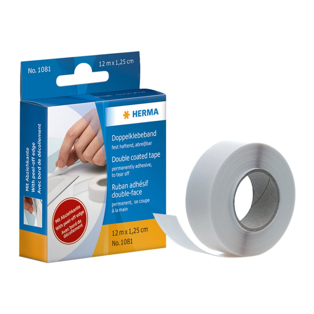 Produktbild för HERMA dubbelsidig tejp - 16 mm x 12 m