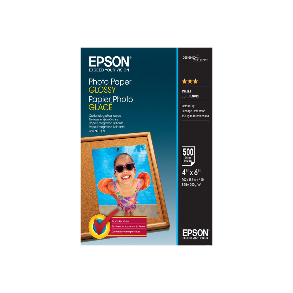 Produktbild för Epson - fotopapper - blank - 500 ark - 102 x 152 mm - 200 g/m²