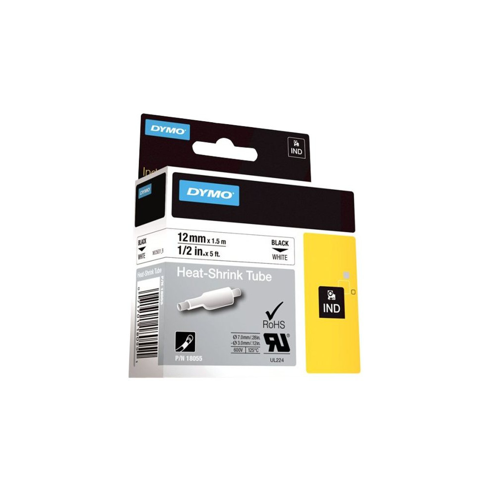 Produktbild för DYMO RhinoPRO Heat shrink tubing - fodral - Rulle (1,3 cm x 1,5 m)