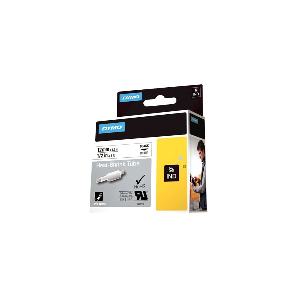 Produktbild för DYMO RhinoPRO Heat shrink tubing - fodral - Rulle (1,3 cm x 1,5 m)