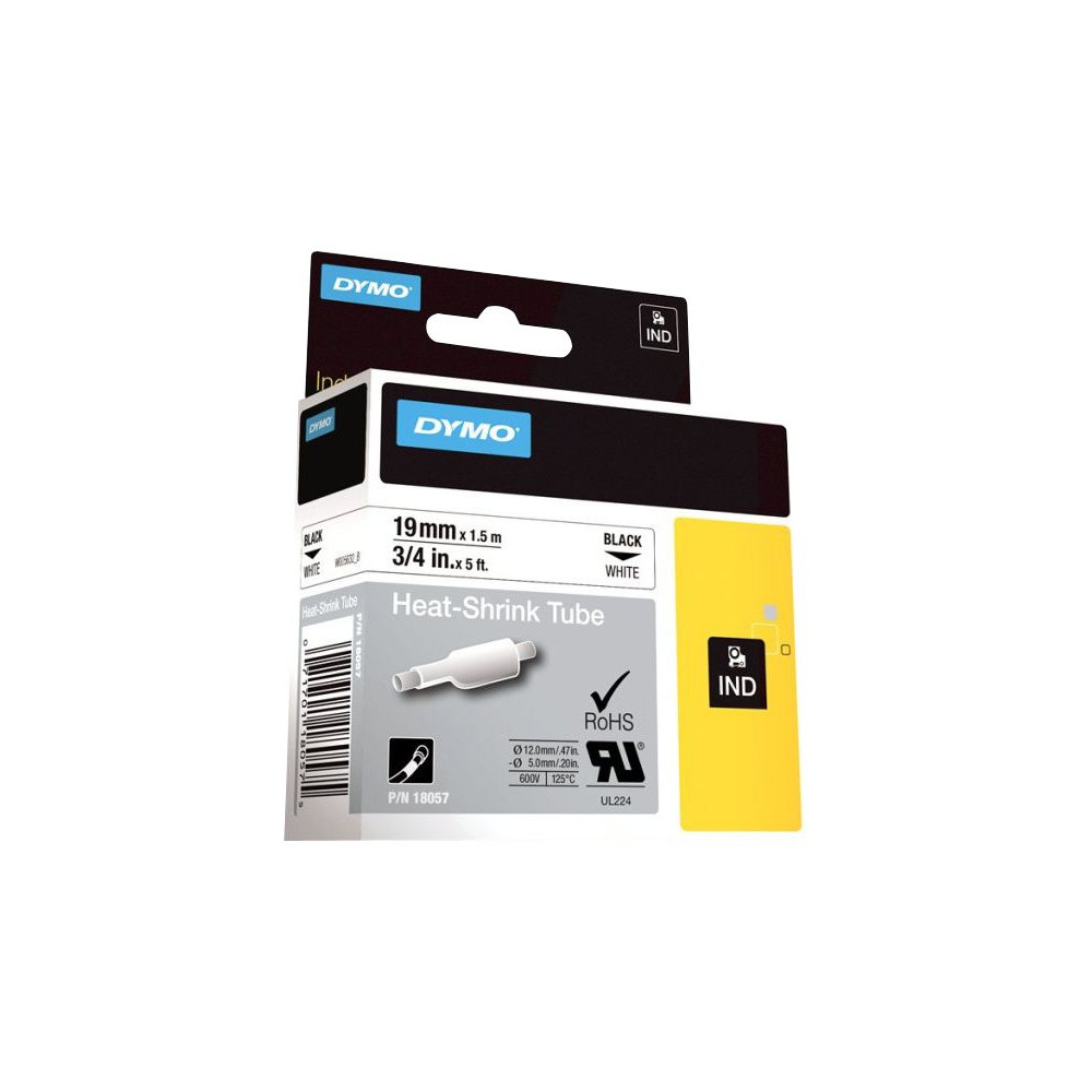 Produktbild för DYMO RhinoPRO Heat shrink tubing - fodral - 1 rulle (rullar) - Rulle (1,9 cm x 1,5 m)