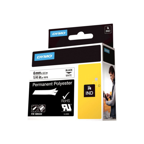 Newell Rubbermaid DYMO Rhino Permanent Polyester - tejp - 1 kassett(er) - Rulle (0,6 cm x 5,5 m)