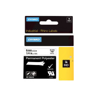 Produktbild för DYMO Rhino Permanent Polyester - tejp - 1 kassett(er) - Rulle (0,6 cm x 5,5 m)