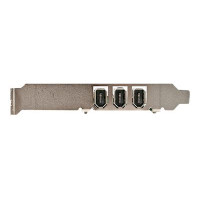 Produktbild för StarTech.com PCI 1394a FireWire-kortadapter med 4 portar – 3 externa 1 intern - FireWire-adapter - PCI - 3 portar