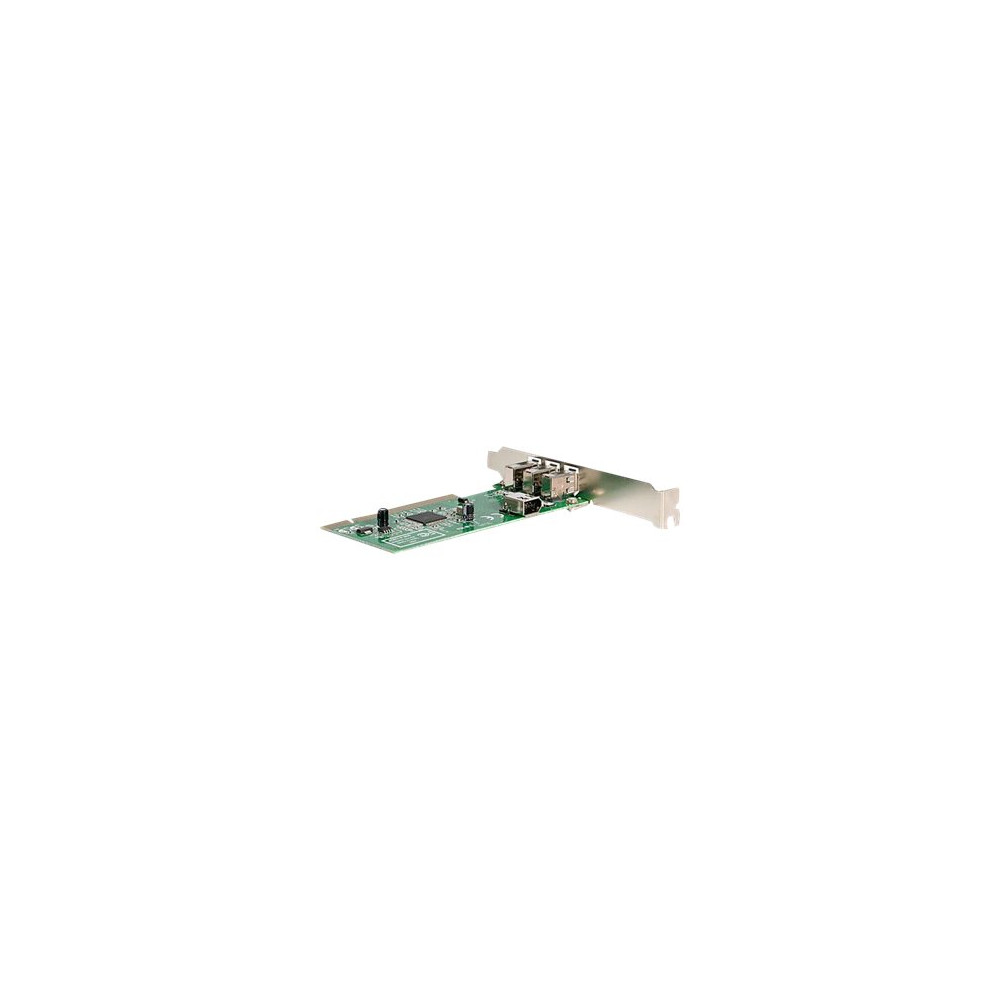 Produktbild för StarTech.com PCI 1394a FireWire-kortadapter med 4 portar – 3 externa 1 intern - FireWire-adapter - PCI - 3 portar