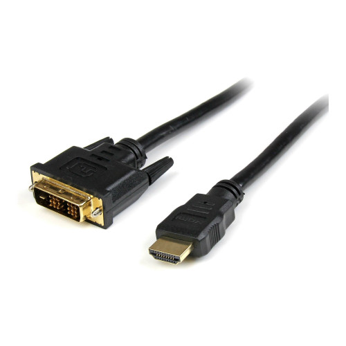 StarTech.com StarTech.com 6ft (1.8m) HDMI to DVI Cable, DVI-D to HDMI Display Cable (1920x1200p), Black, 19 Pin HDMI Male to DVI-D Male Cable Adapter, Digital Monitor Cable, M/M, Single Link - DVI to HDMI Cord (HDMIDVIMM6) - adapterkabel - 1.83 m