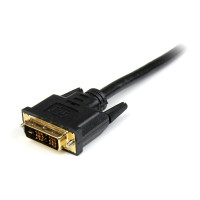 Produktbild för StarTech.com 6ft (1.8m) HDMI to DVI Cable, DVI-D to HDMI Display Cable (1920x1200p), Black, 19 Pin HDMI Male to DVI-D Male Cable Adapter, Digital Monitor Cable, M/M, Single Link - DVI to HDMI Cord (HDMIDVIMM6) - adapterkabel - 1.83 m