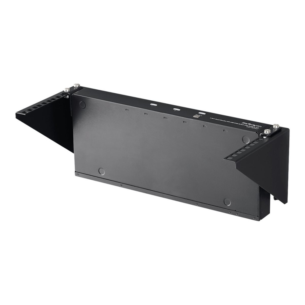 Produktbild för StarTech.com 4U Wall Mount Patch Panel Bracket - 19 inch Steel Vertical Mounting Bracket for Network and Data Equipment (RK419WALLV) - monteringsfäste - 4U
