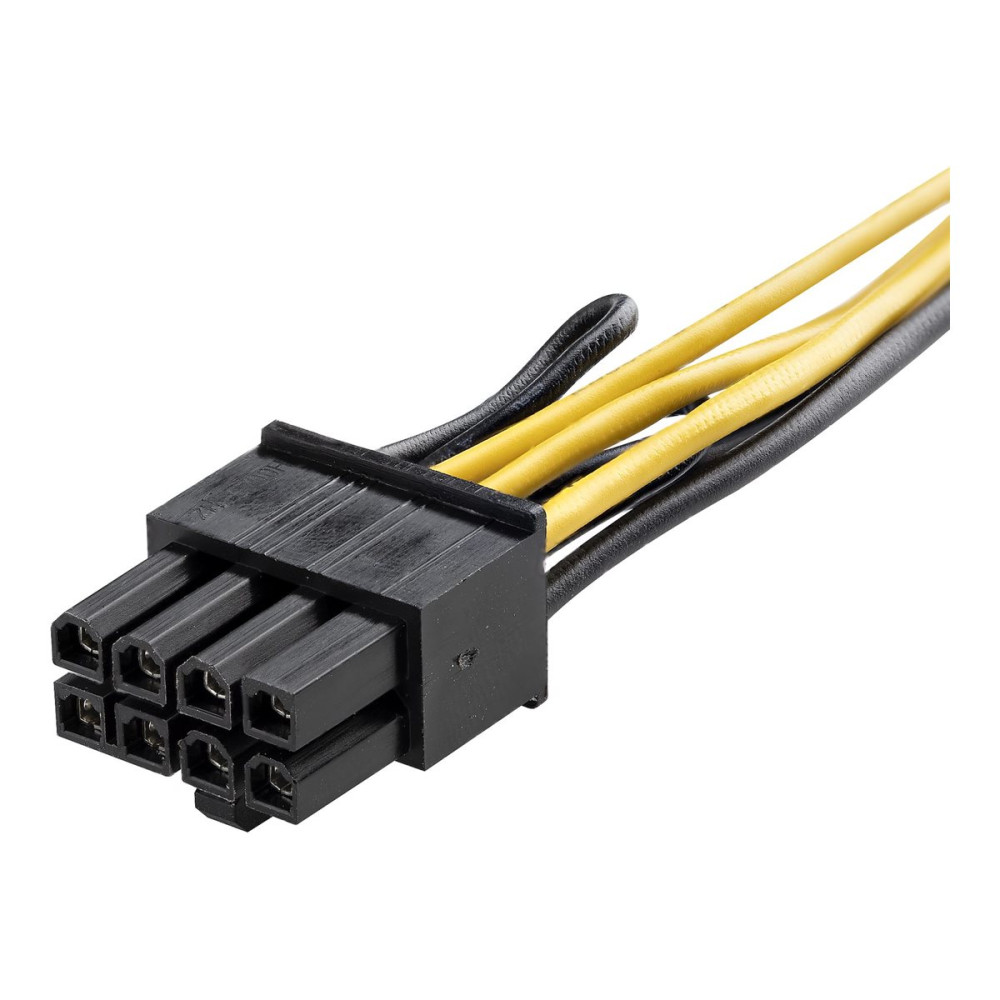 Produktbild för StarTech.com PCI Express 6 pin to 8 pin Power Adapter Cable - strömadapter - 6-stifts PCIe-ström till 8-stifts PCIe-ström - 15.5 cm