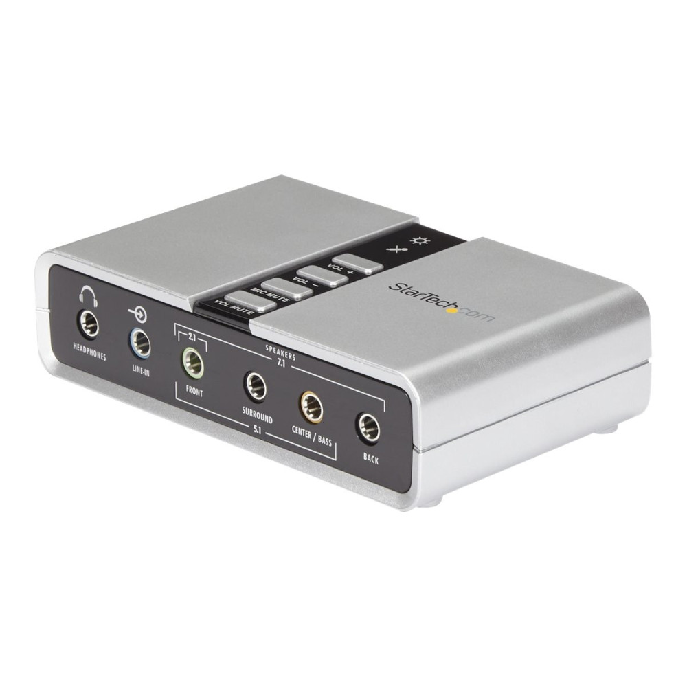 Produktbild för StarTech.com 7.1 USB-audio-adapter externt ljudkort med SPDIF digital audio - ljudkort - USB 2.0