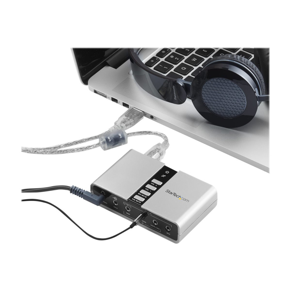 Produktbild för StarTech.com 7.1 USB-audio-adapter externt ljudkort med SPDIF digital audio - ljudkort - USB 2.0