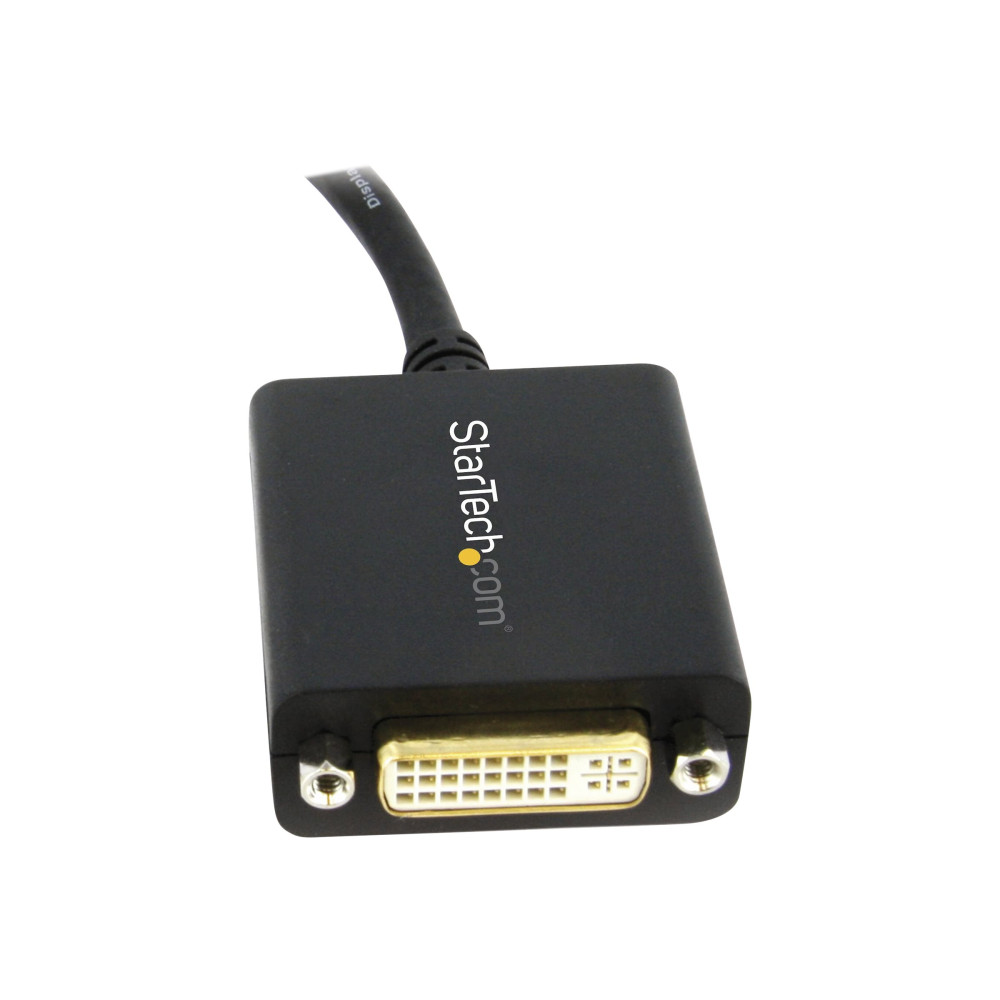 Produktbild för StarTech DisplayPort till DVI-adapter - DisplayPort till DVI-D-adapter videokonverterare 1080p - DP 1.2 till DVI-skärm/skärm-kabeladapter dongel - DP till DVI-adapter - Låsande DP-kontakt - DisplayPort-adapter - 15.2 cm