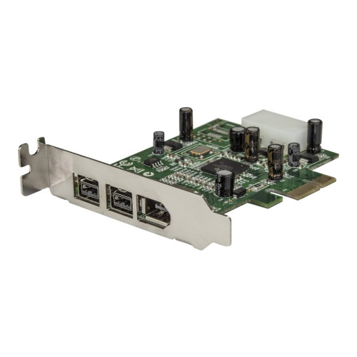 StarTech.com StarTech.com 2b 1a lågprofils 1394 PCI Express FireWire-kortadapter med 3 portar - FireWire-adapter - PCI Express x1 - 2 portar
