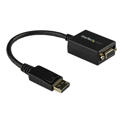 StarTech.com StarTech DisplayPort till VGA-adapter - Aktiv DP till VGA-konverterare - 1080p video - DisplayPort-certifierad - DP/DP++-källa till VGA-skärm kabeladapterdongel - Låsande DP-kontakt - bildskärmsadapter - 27.94 cm
