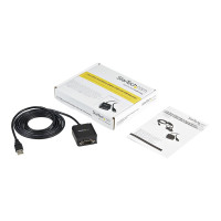 Produktbild för StarTech.com FTDI USB till seriell RS232-kabeladapter med 1 port och COM-retention - seriell adapter - USB - RS-232