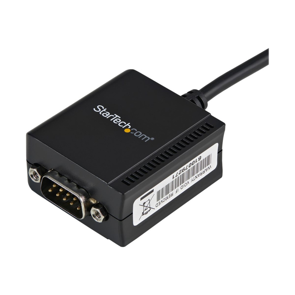 Produktbild för StarTech.com FTDI USB till seriell RS232-kabeladapter med 1 port och COM-retention - seriell adapter - USB - RS-232
