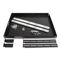 Produktbild för StarTech.com 1U Sliding Server Rack Mount Keyboard Shelf Tray - 55lbs - 22" Deep Steel Pull Out Drawer for 19" AV, Network Equipment Rack (SLIDESHELFD) - tangentbordshylla för rack