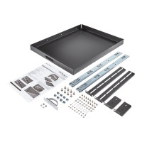 Produktbild för StarTech.com 1U Sliding Server Rack Mount Keyboard Shelf Tray - 55lbs - 22" Deep Steel Pull Out Drawer for 19" AV, Network Equipment Rack (SLIDESHELFD) - tangentbordshylla för rack