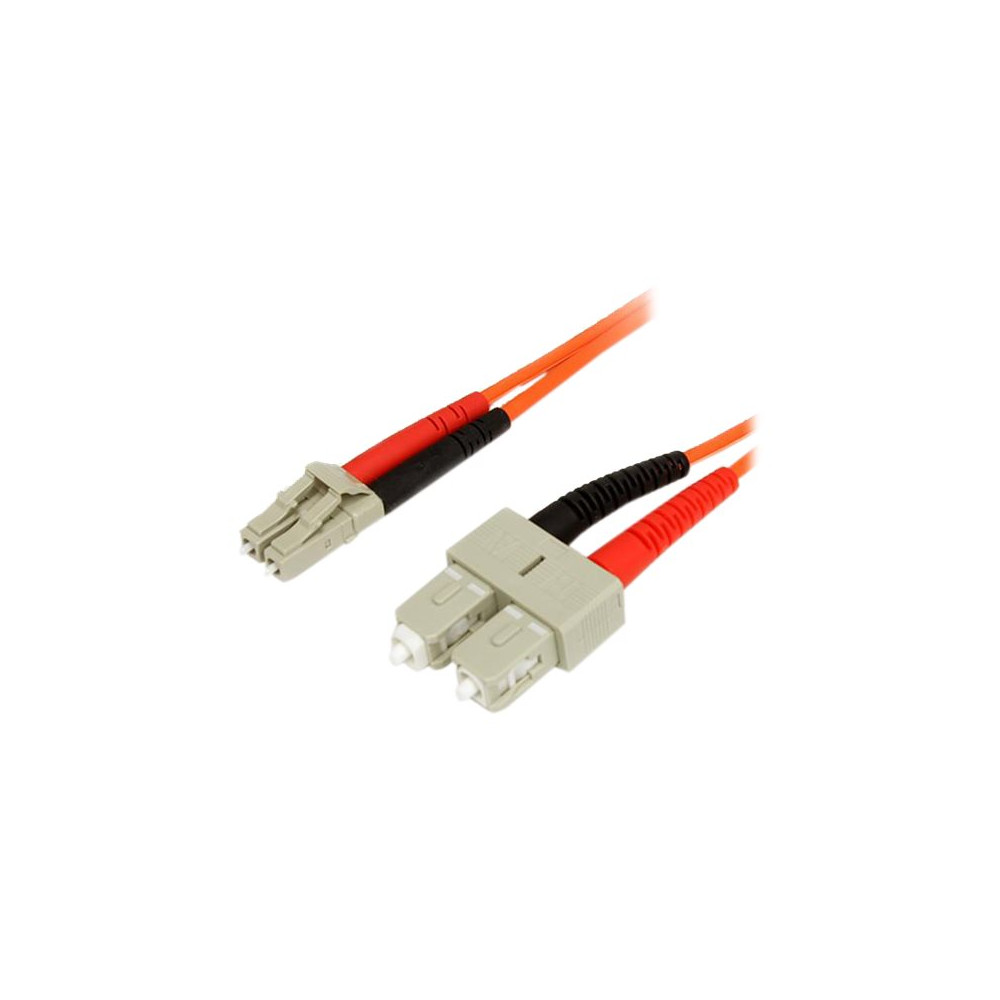 Produktbild för StarTech.com 3m Fiber Optic Cable - Multimode Duplex 62.5/125 - LSZH - LC/SC - OM1 - LC to SC Fiber Patch Cable (FIBLCSC3) - nätverkskabel - 3 m - 3 m