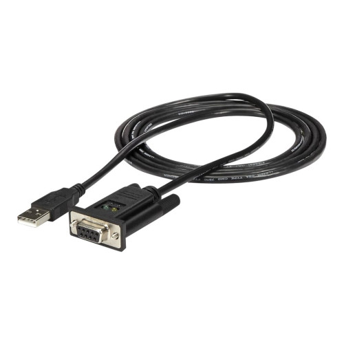 StarTech.com StarTech.com USB till nollmodem RS232 DB9 seriell DCE-kabeladapter med 1 port och FTDI - seriell adapter - USB 2.0 - RS-232