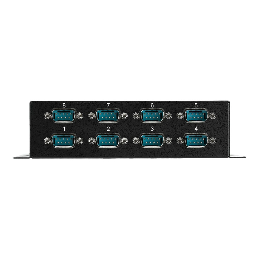 Produktbild för Startech USB till DB9 RS232 seriell  adapterhubb med 8 portar - Industriell DIN Rail och väggmonterbar - seriell adapter - USB 2.0 - RS-232 x 8