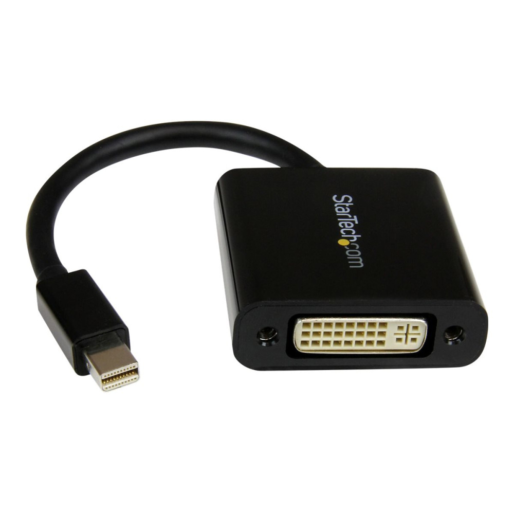 Produktbild för StarTech Mini DisplayPort till DVI videoadapter - Svart Mini DP till DVI - 1920x1200 - DVI-adapter - 17 cm