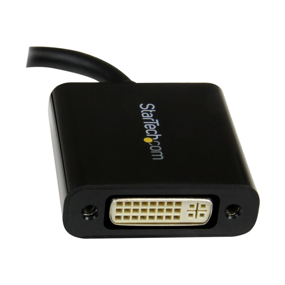 Produktbild för StarTech Mini DisplayPort till DVI videoadapter - Svart Mini DP till DVI - 1920x1200 - DVI-adapter - 17 cm