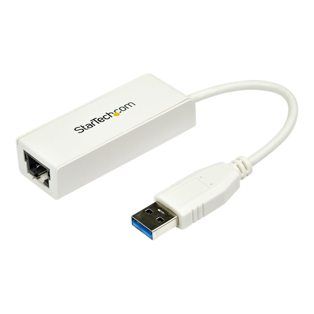 Produktbild för Startech USB 3.0 to Gigabit Ethernet Network Adapter - 10/100/1000 NIC - USB to RJ45 LAN Adapter for PC Laptop or MacBook (USB31000SW) - nätverksadapter - USB 3.0 - Gigabit Ethernet
