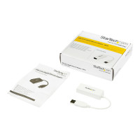 Produktbild för Startech USB 3.0 to Gigabit Ethernet Network Adapter - 10/100/1000 NIC - USB to RJ45 LAN Adapter for PC Laptop or MacBook (USB31000SW) - nätverksadapter - USB 3.0 - Gigabit Ethernet