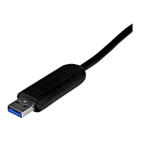 Produktbild för Startech 4-Port USB 3.0 Hub with Built-in Cable - SuperSpeed Laptop USB Hub - Portable USB Splitter - Mini USB Hub (ST4300PBU3) - hubb - 4 portar