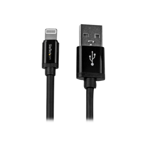 StarTech.com Startech 2 m USB till Lightning-kabel - Lång iPhone/iPad/iPod-laddningskabel - Lightning till USB-kabel - Apple MFi-certifierad - Svart - Lightning-kabel - Lightning / USB - 2 m