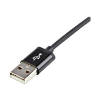 Produktbild för Startech 2 m USB till Lightning-kabel - Lång iPhone/iPad/iPod-laddningskabel - Lightning till USB-kabel - Apple MFi-certifierad - Svart - Lightning-kabel - Lightning / USB - 2 m