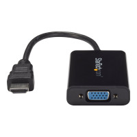 Produktbild för StarTech.com HDMI till VGA-videoadapter med audio för stationär/bärbar dator/Ultrabook - 1920x1080 - videokort - HDMI/VGA/ljud - 25 cm
