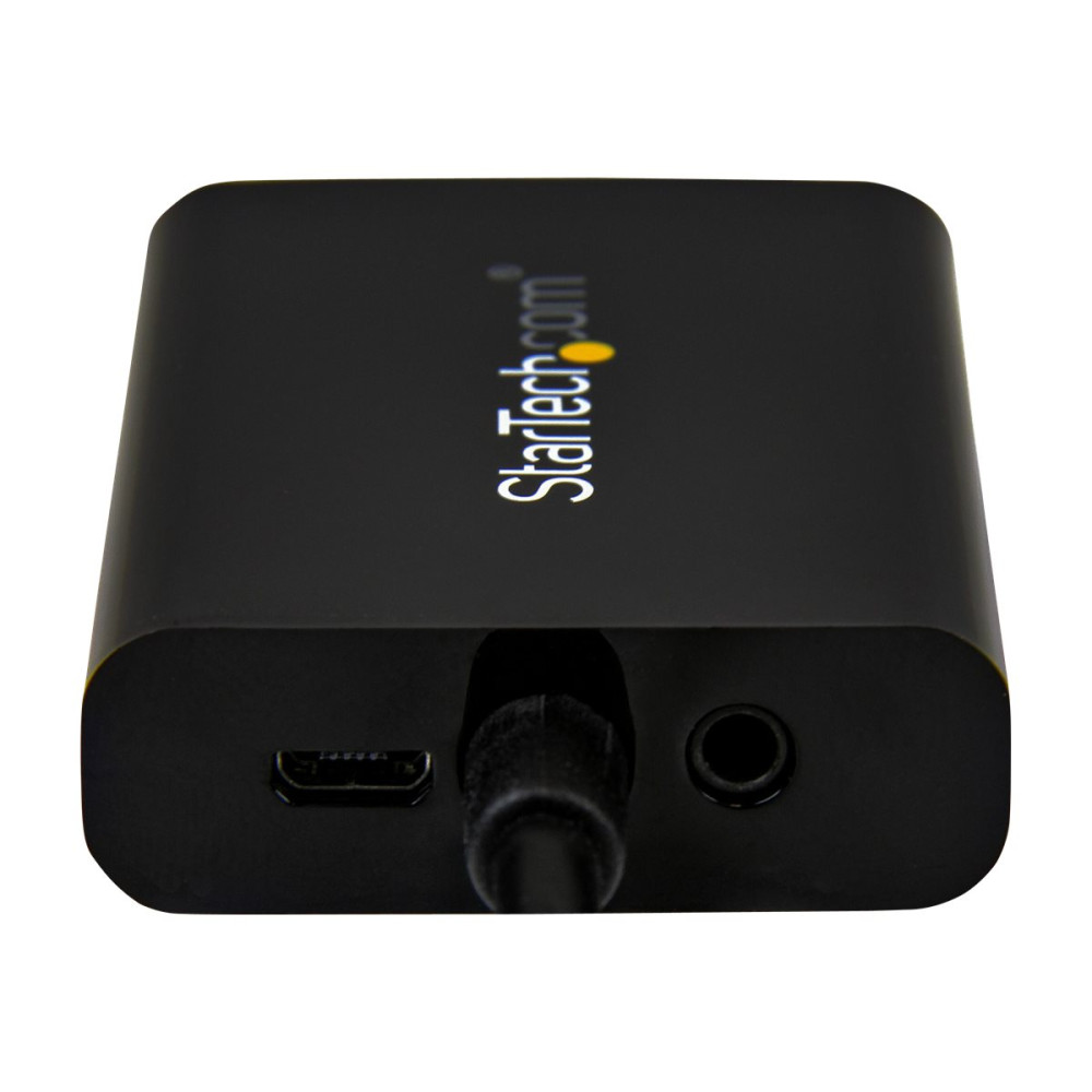 Produktbild för StarTech.com HDMI till VGA-videoadapter med audio för stationär/bärbar dator/Ultrabook - 1920x1080 - videokort - HDMI/VGA/ljud - 25 cm