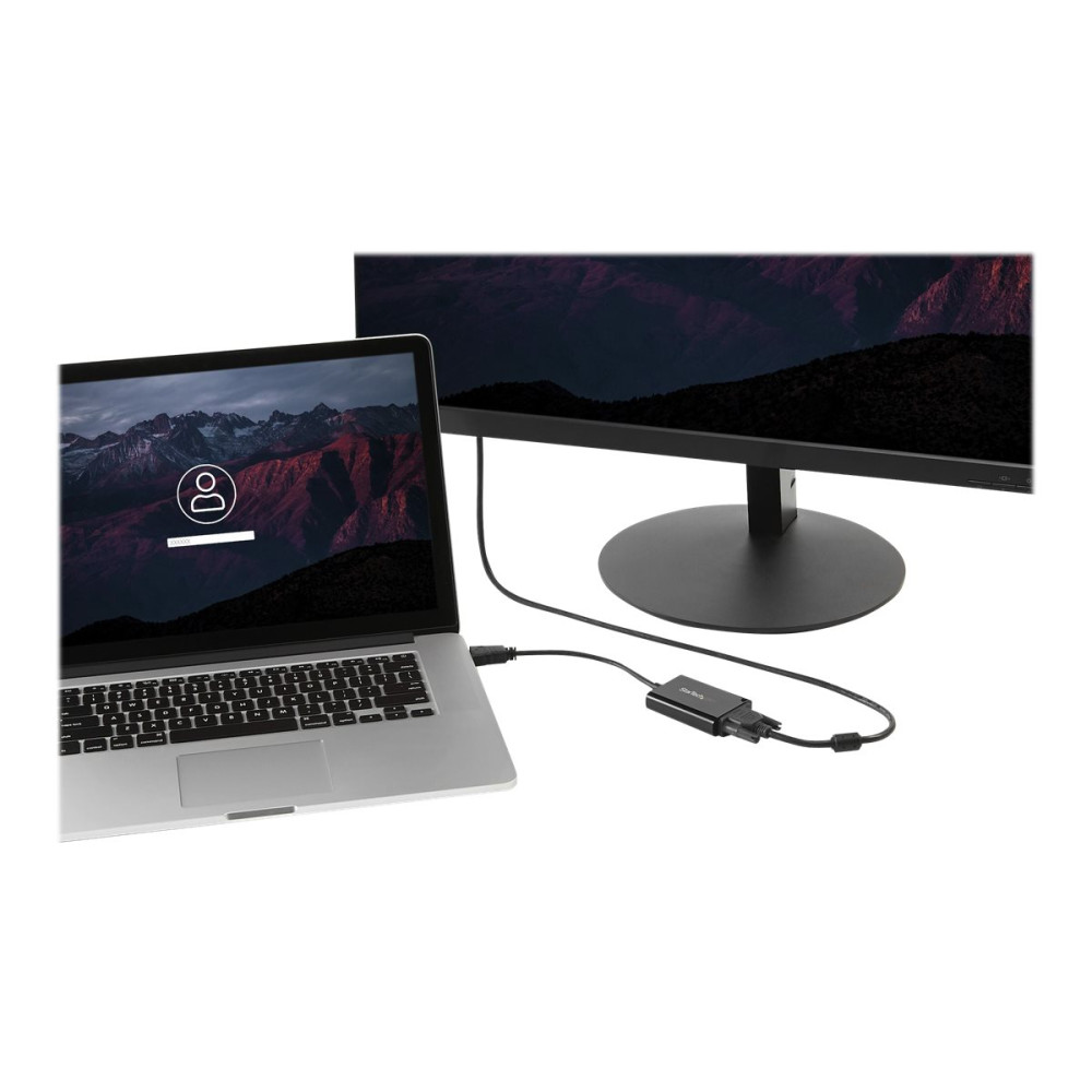 Produktbild för StarTech.com HDMI till VGA-videoadapter med audio för stationär/bärbar dator/Ultrabook - 1920x1080 - videokort - HDMI/VGA/ljud - 25 cm