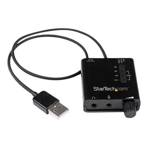 StarTech.com StarTech USB Sound Card w/ SPDIF Digital Audio & Stereo Mic - External Sound Card for Laptop or PC - SPDIF Output (ICUSBAUDIO2D) - ljudkort - USB 2.0