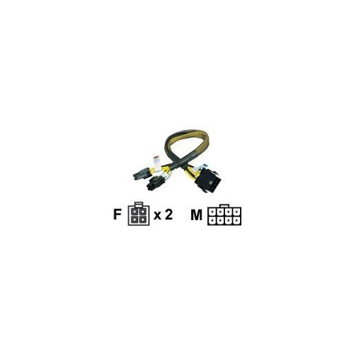 AKASA Akasa AK-CB8-8-EXT - förlängningskabel för ström - 4 pin ATX12V till ström, 8 pin +12 V - 30 cm