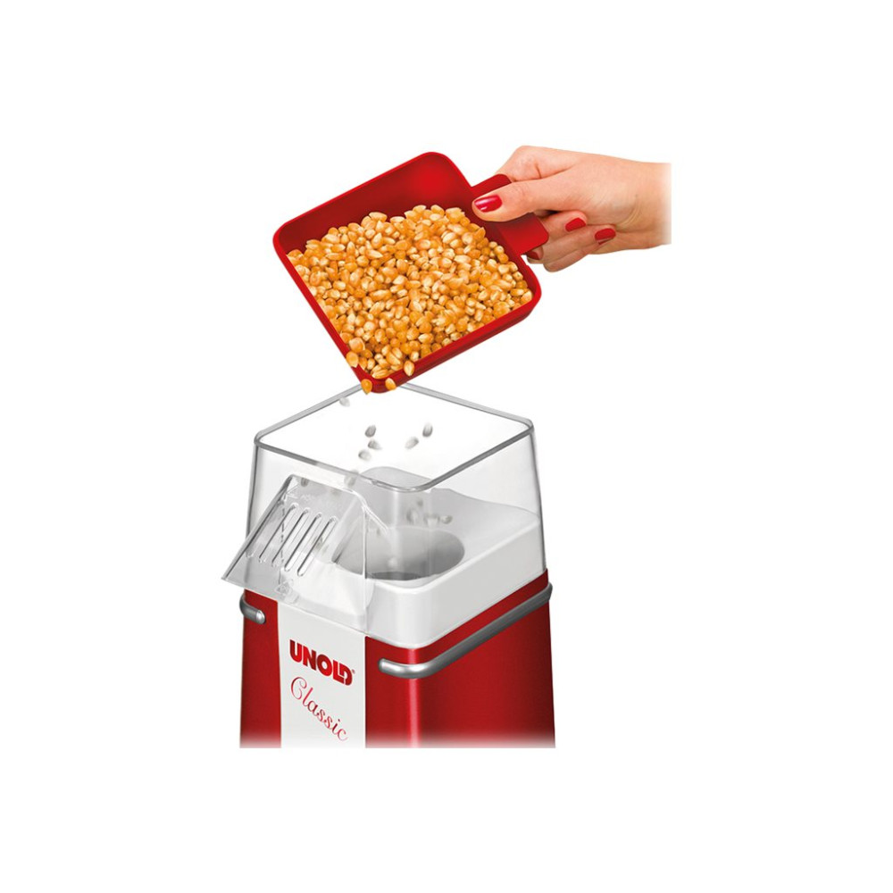 Produktbild för UNOLD 48525 - popcornmaskin - metallisk röd/silver/vit