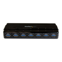 Produktbild för StarTech.com USB 3.0-hubb med 7 portar - stationär - hubb - 7 portar