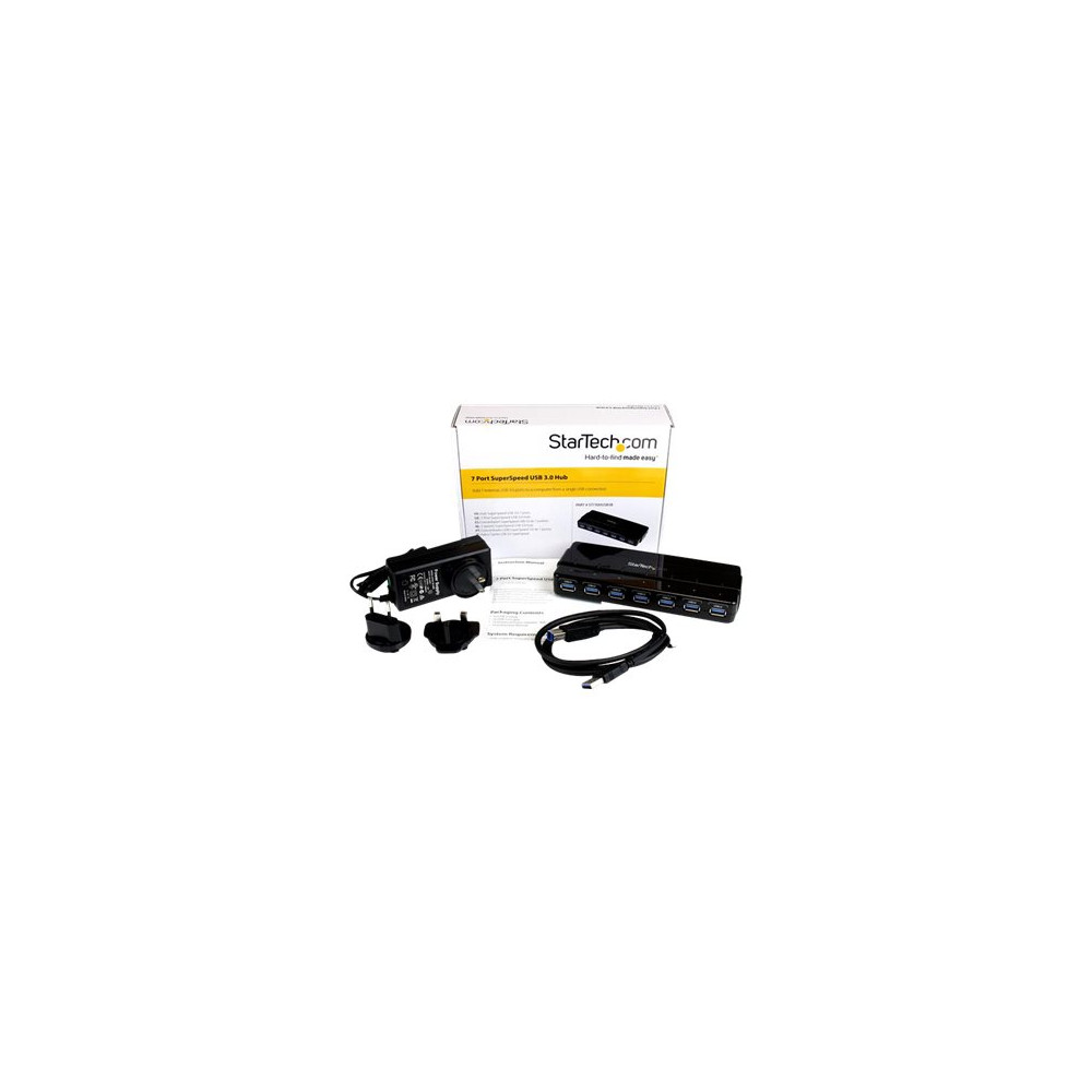 Produktbild för StarTech.com USB 3.0-hubb med 7 portar - stationär - hubb - 7 portar