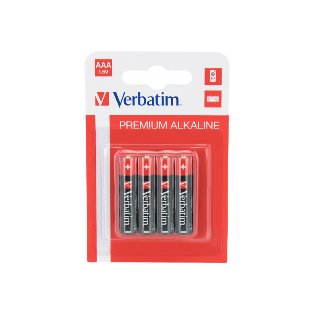Produktbild för Verbatim batteri - 4 x AAA - alkaliskt