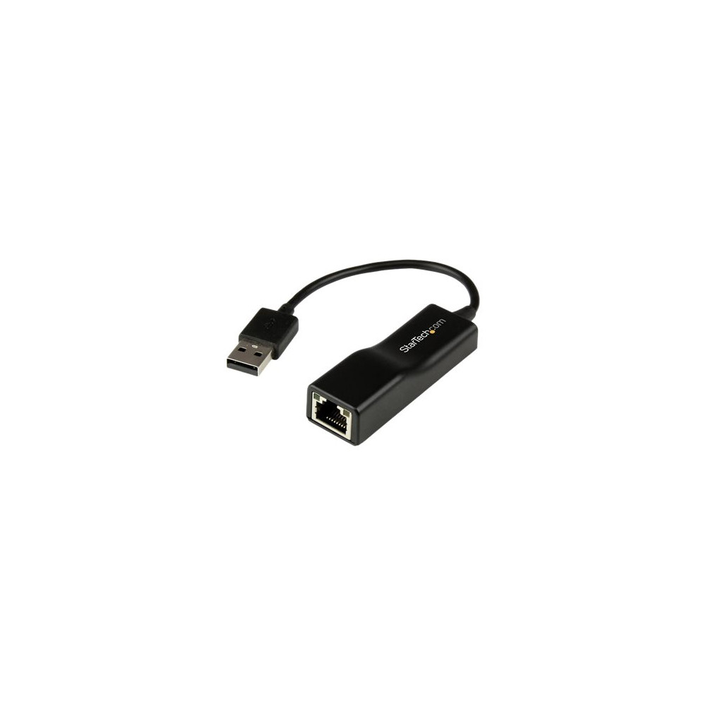 Produktbild för StarTech.com USB 2.0 till 10/100 Mbps Ethernet-nätverksadapterdongel - nätverksadapter - USB 2.0 - 10/100 Ethernet